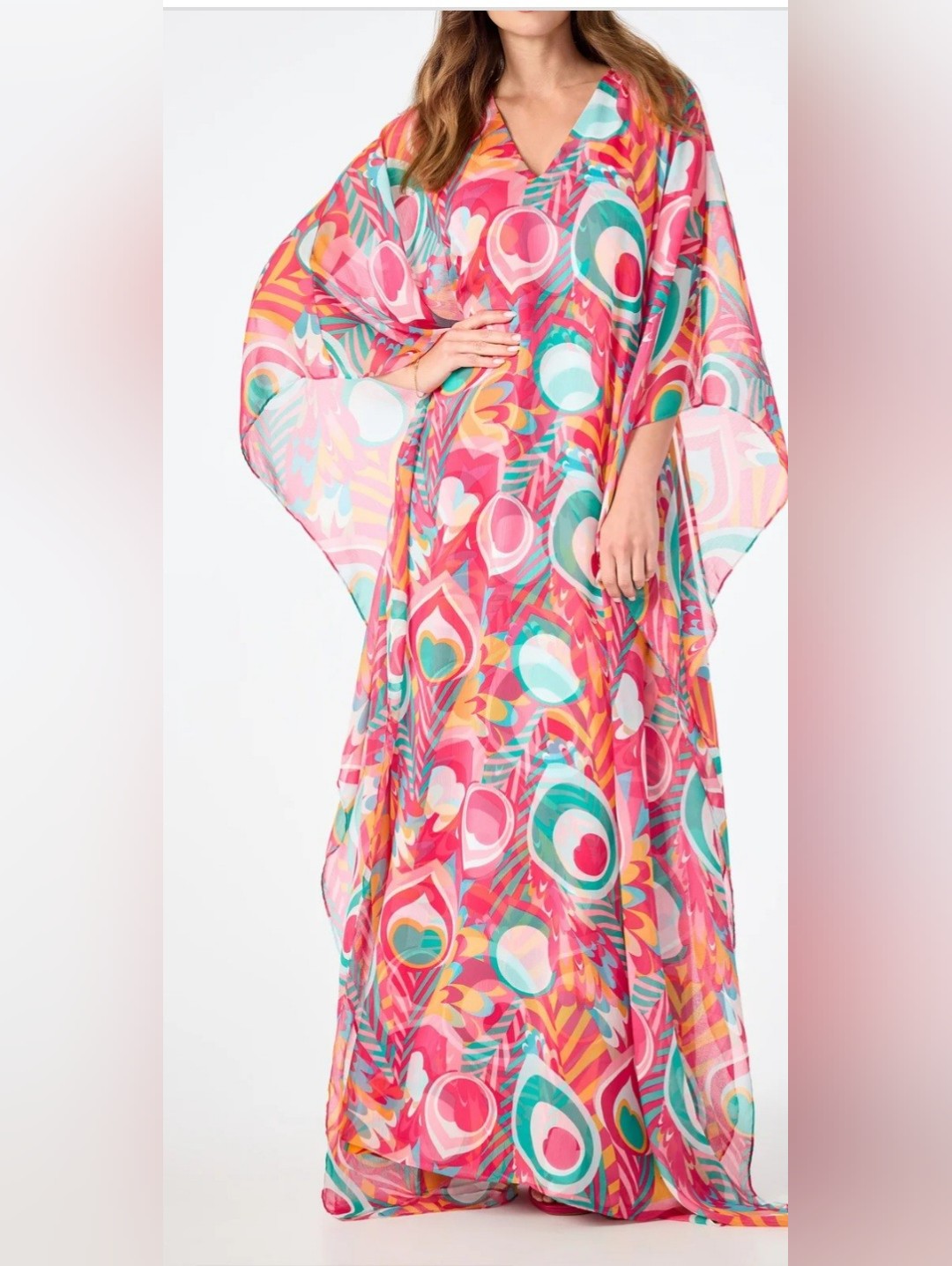 Trina Turk Salon Maxi Caftan Dress